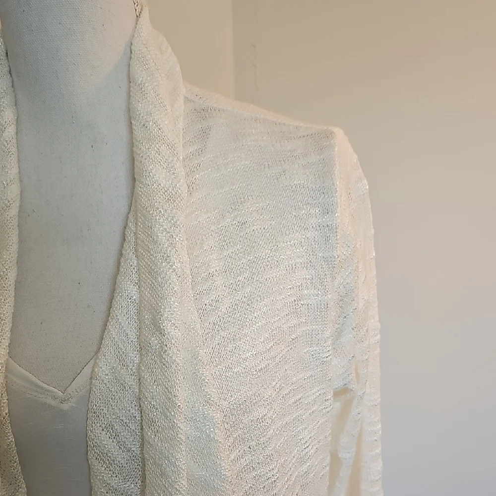 WHBM Cream Cardigan Sweater